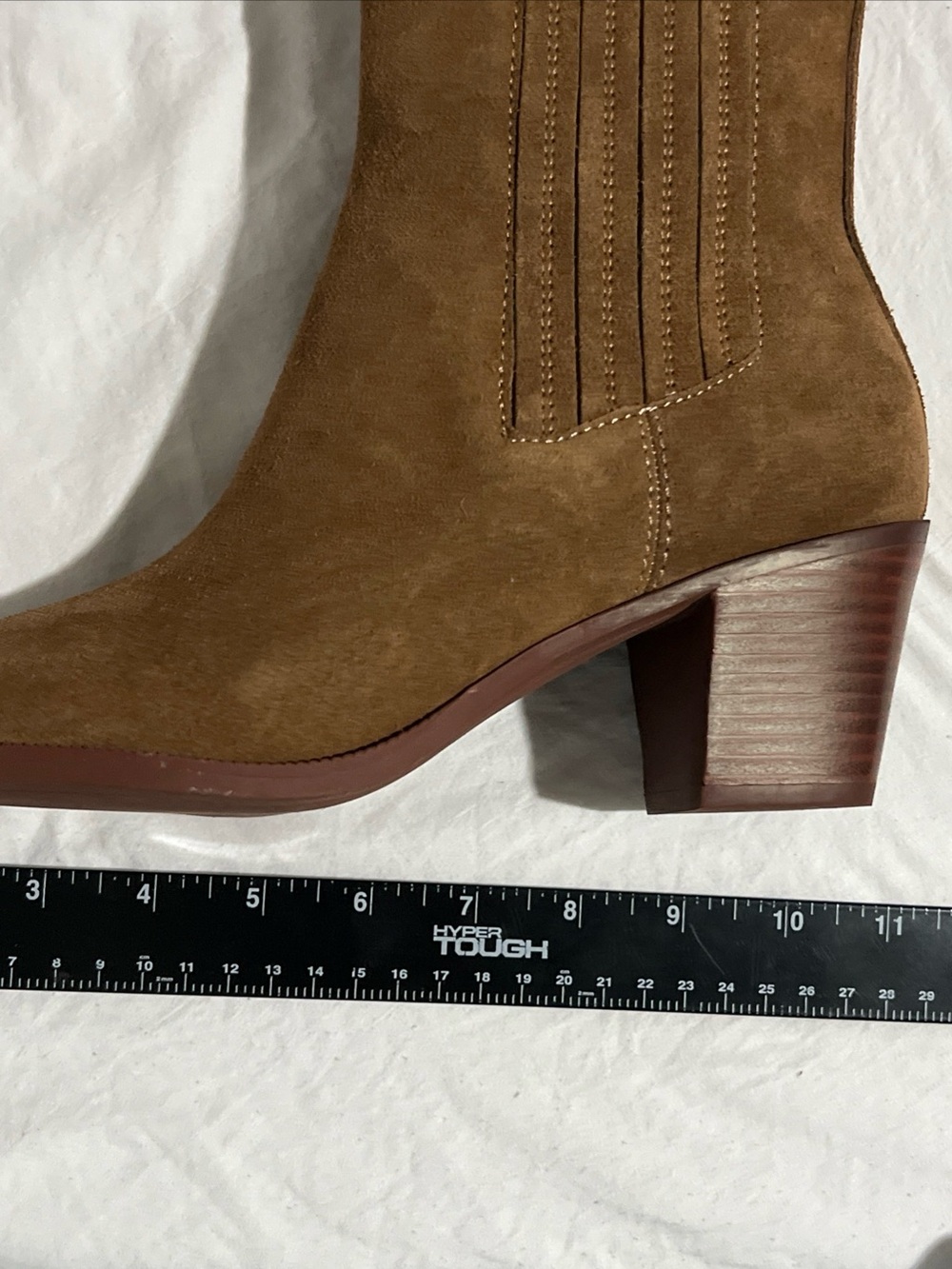 NEW Dolce Vita Steffi Suede Chelsea Ankle Boots w/ Heel - Chestnut Suede size 9 - Picture 8 of 10
